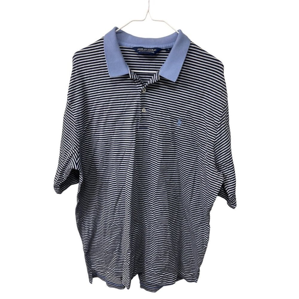 Polo Ralph Lauren Golf Polo Pima Cotton Stripes Collared Casual Men’s Size L